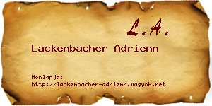 Lackenbacher Adrienn névjegykártya